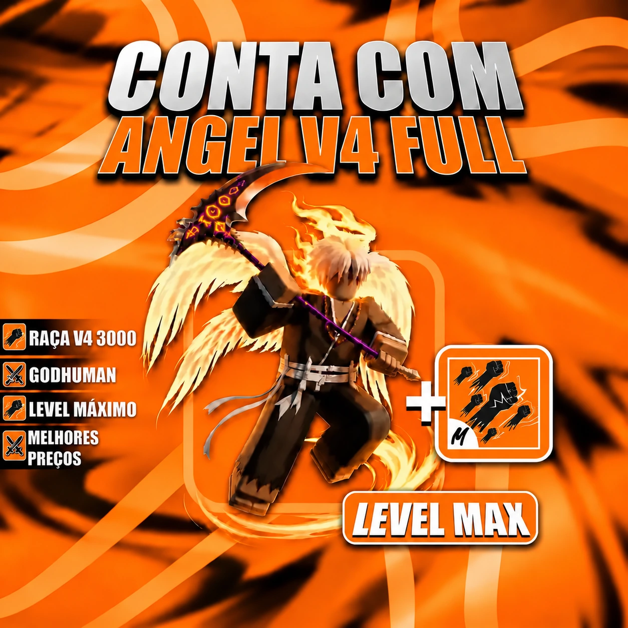 『 🧬 』 ANGEL V4 FULL + GODHUMAN + LEVEL MÁX