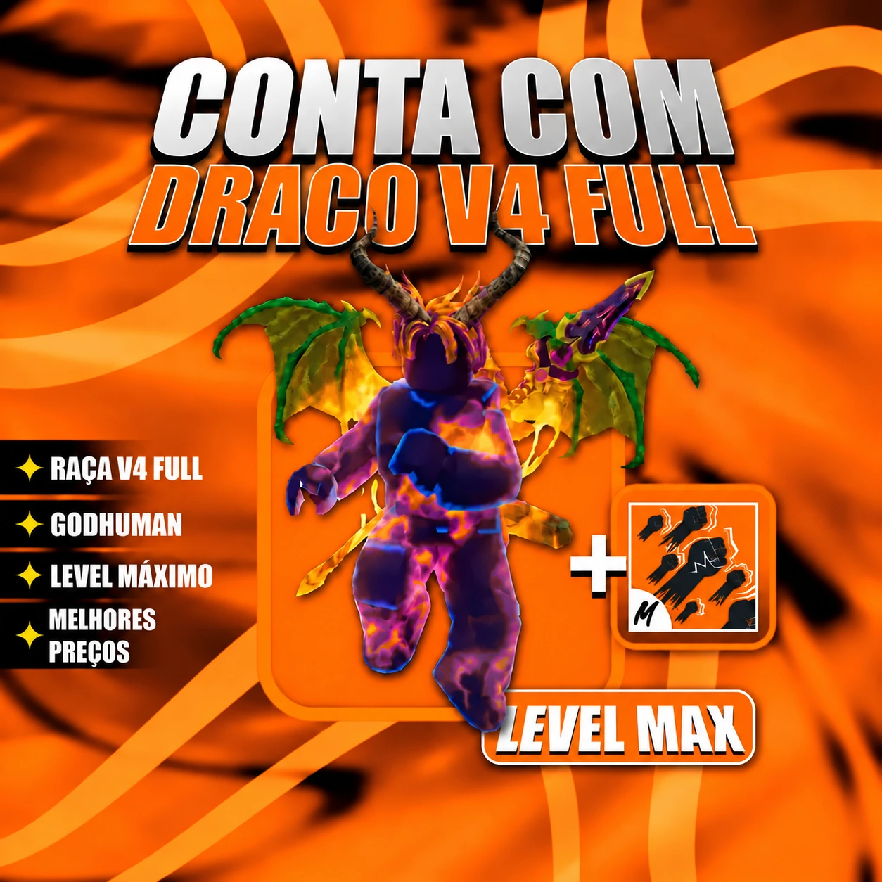 『 🧬 』 DRACO V4 FULL + GODHUMAN + LEVEL MÁX
