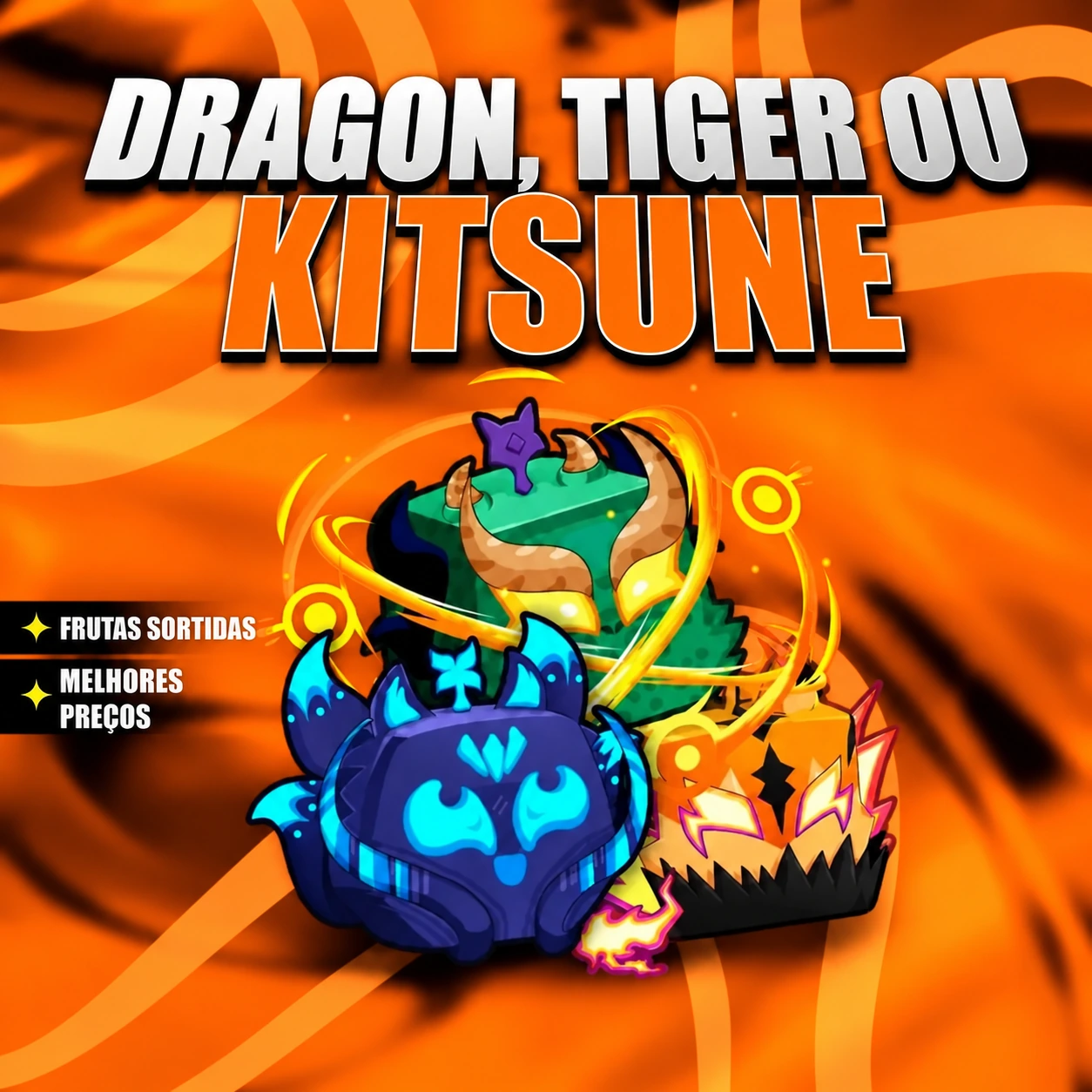 『 🎲 』 DRAGON, TIGER OU KITSUNE GARANTIDA