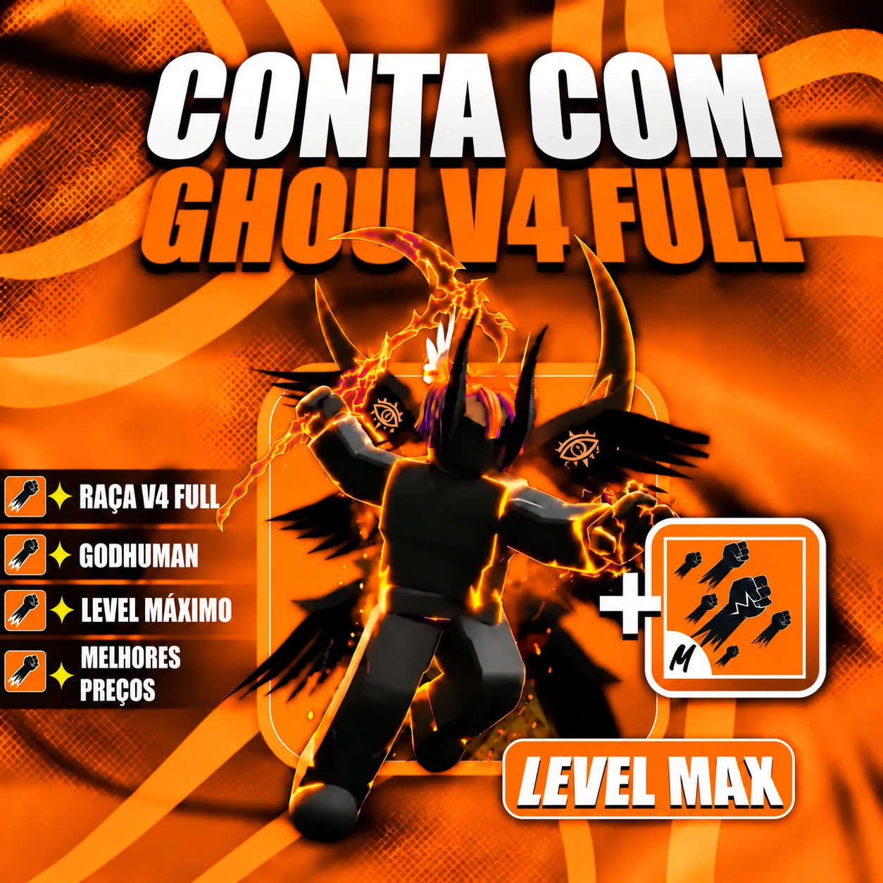 『 🧬 』 GHOUL V4 FULL + GODHUMAN + LEVEL MÁX